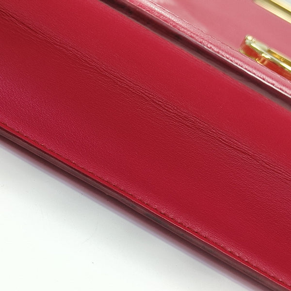 Quilted Leather Shoulder Bag Red