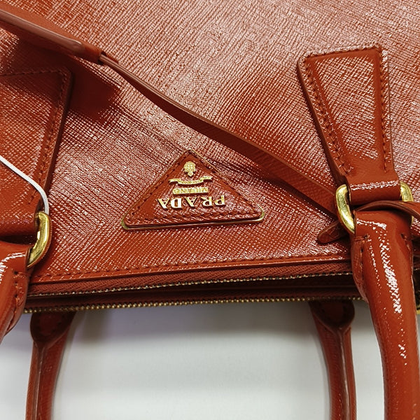 Galleria Small Saffiano Calfskin Orange