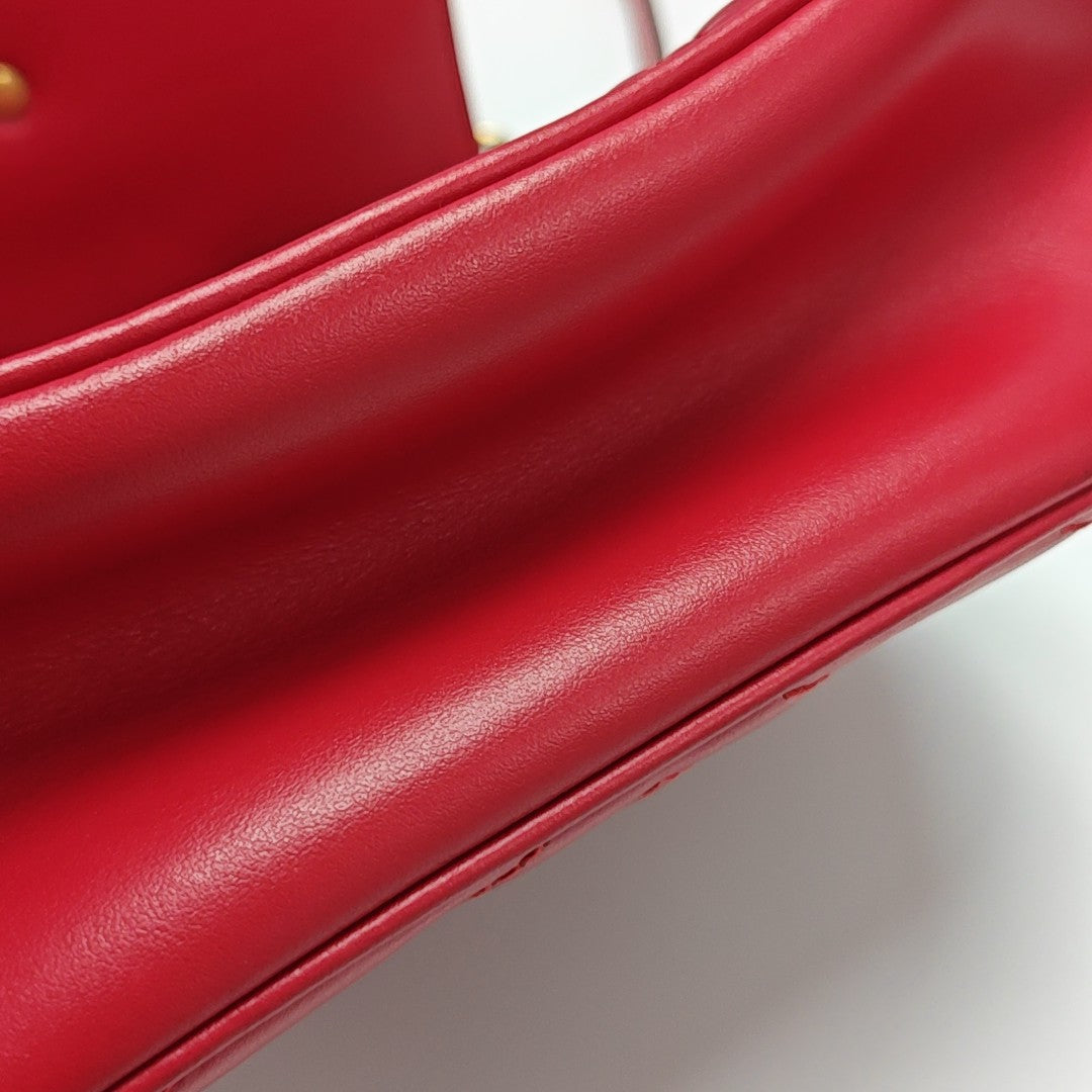 GG Marmont Mini Quilted Calfskin Red