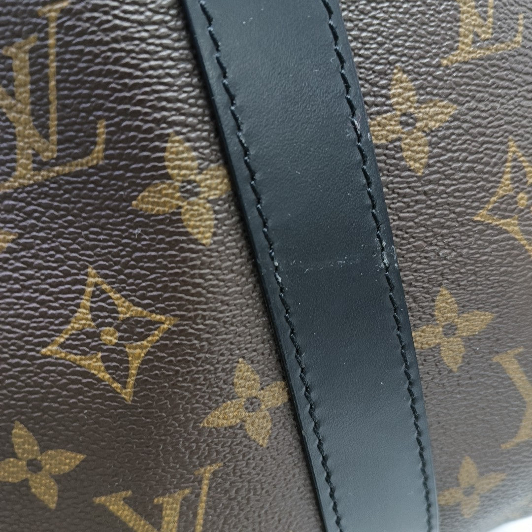 KEEPALL 45 Damier Ebene Coated Canvas Brown