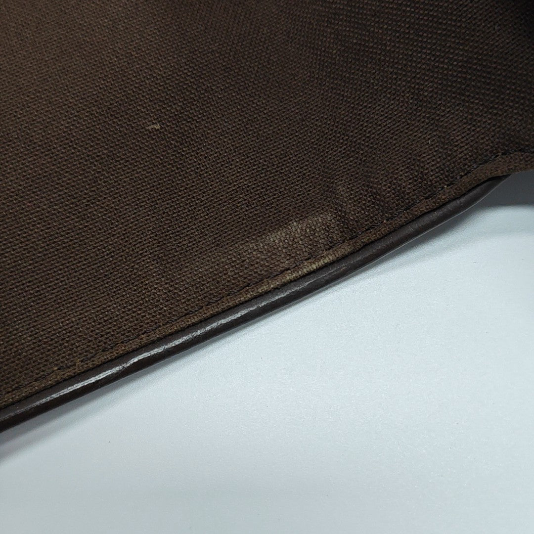 DISTRICT MM Damier Ebene Coated Canvas Brown