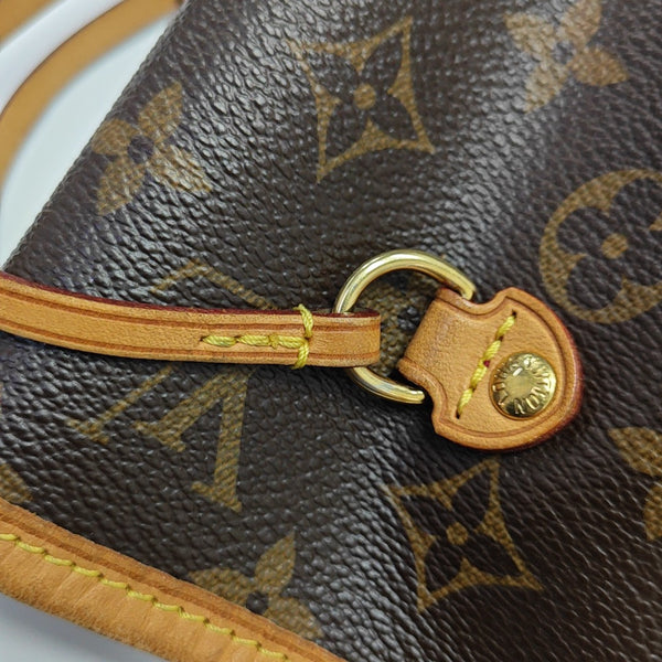 NEVERFULL MM Monogram Coated Canvas Brown