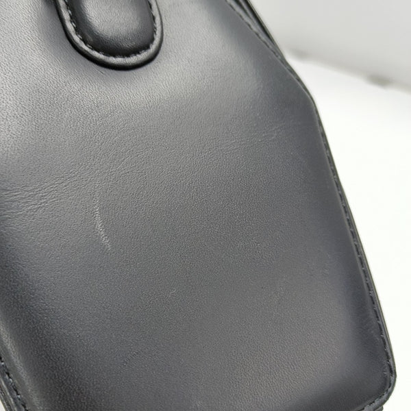 Calfskin Top Handle Bag Black