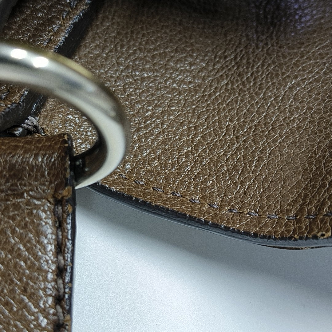Calfskin Shoulder Bag Brown