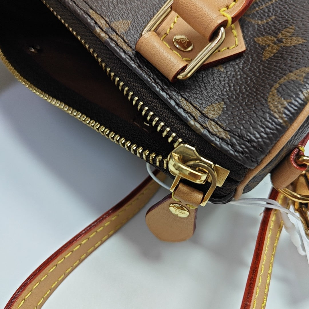 SPEEDY Nano Monogram Coated Canvas Brown