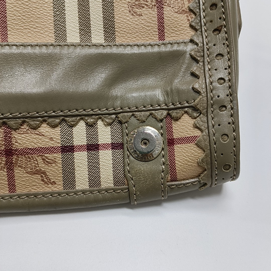 Coated Canvas Shoulder Bag Beige