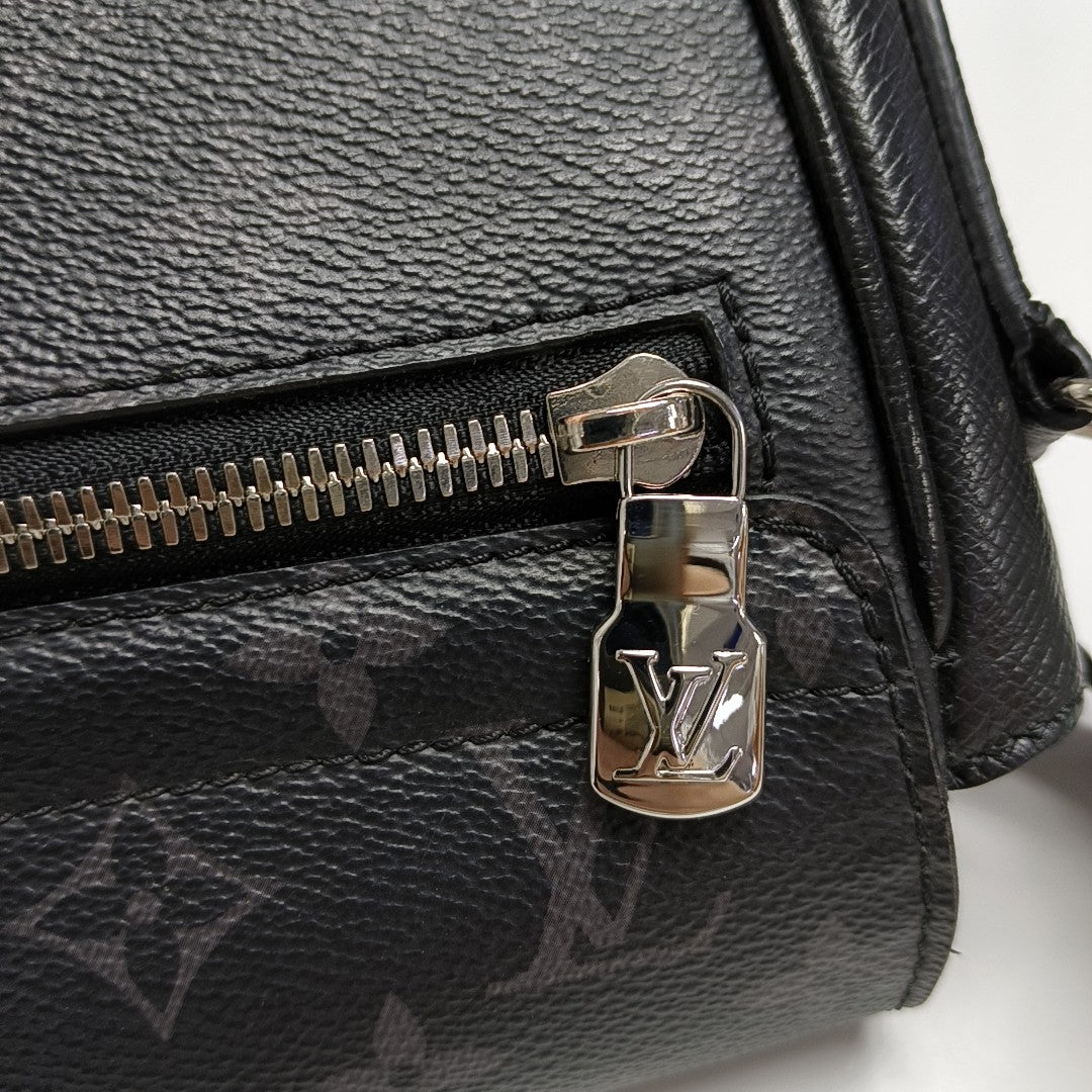 TAIGARAMA Monogram Coated Canvas Black