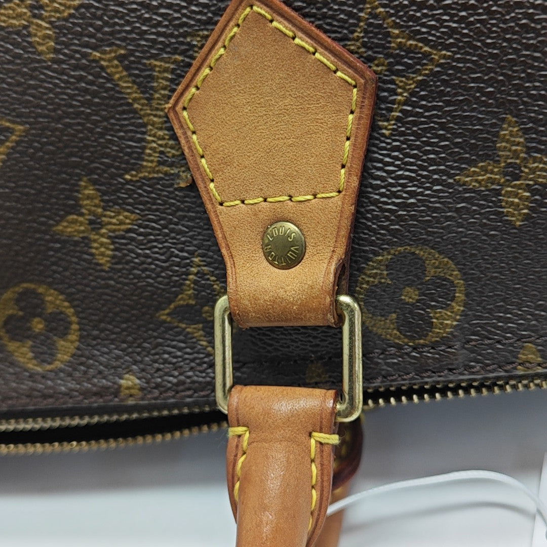 SPEEDY 30 Monogram Coated Canvas Brown