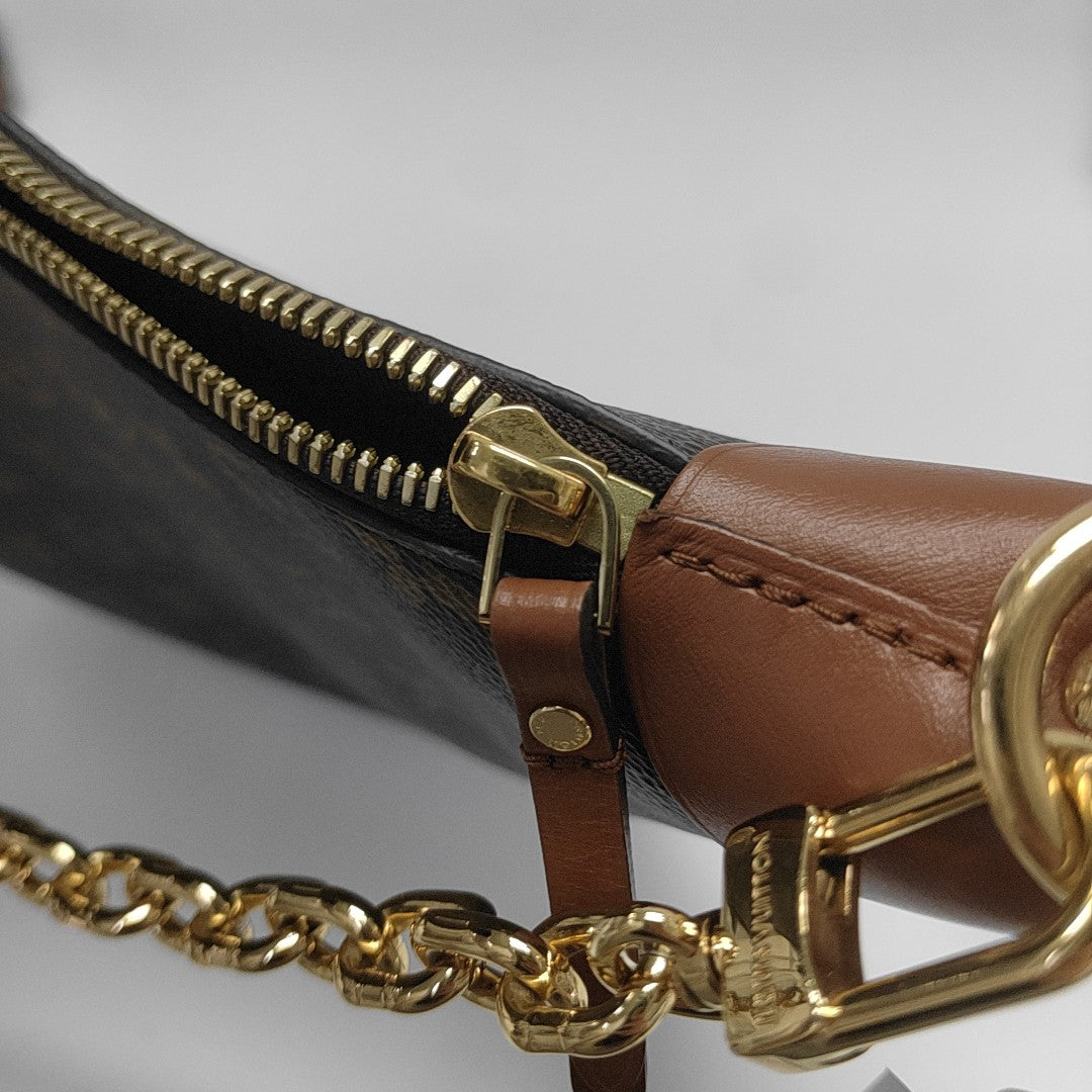 LOOP HOBO Monogram Coated Canvas Brown