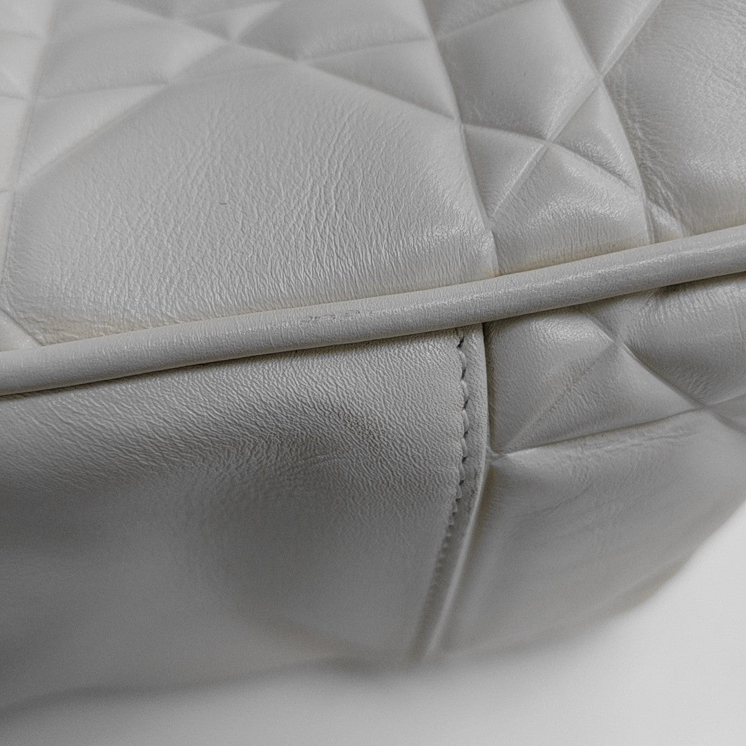 Lady 95.22 Medium Cannage Calfskin White