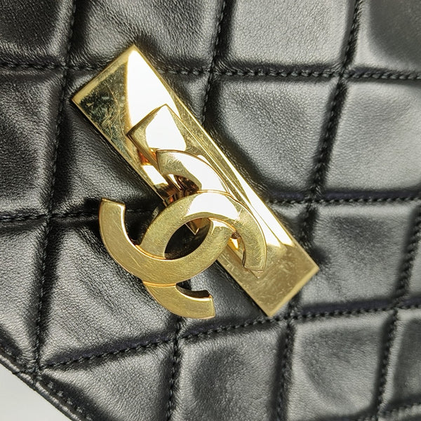 DOUBLE CC Quilted Lambskin Black
