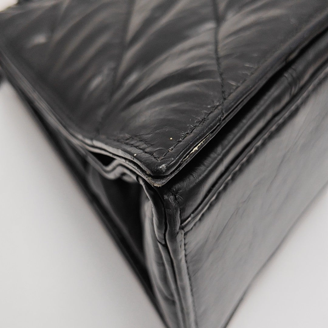 Crush Medium Quilted Calfskin Black