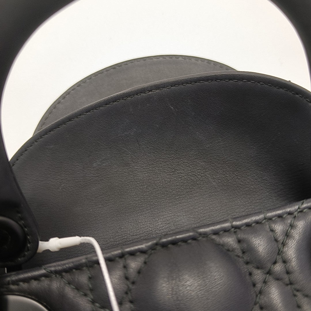 Lady Dior Mini Cannage Calfskin Black