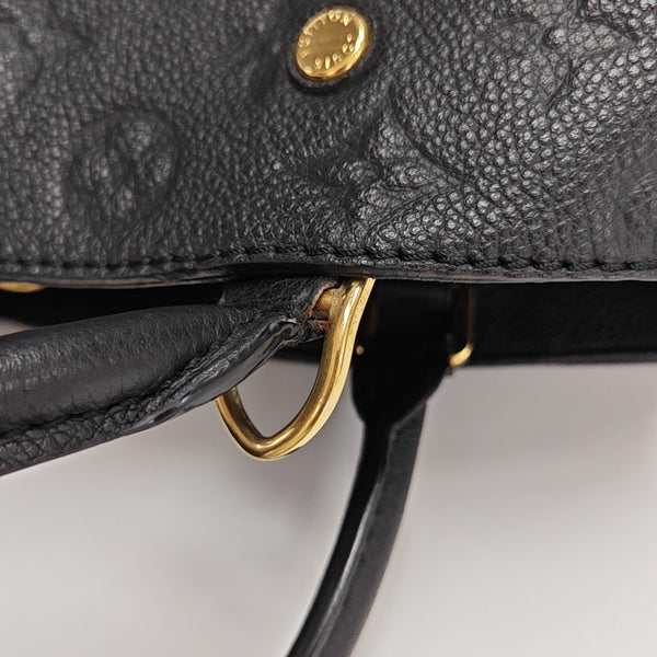 MONTAIGNE MM Monogram Calfskin Black