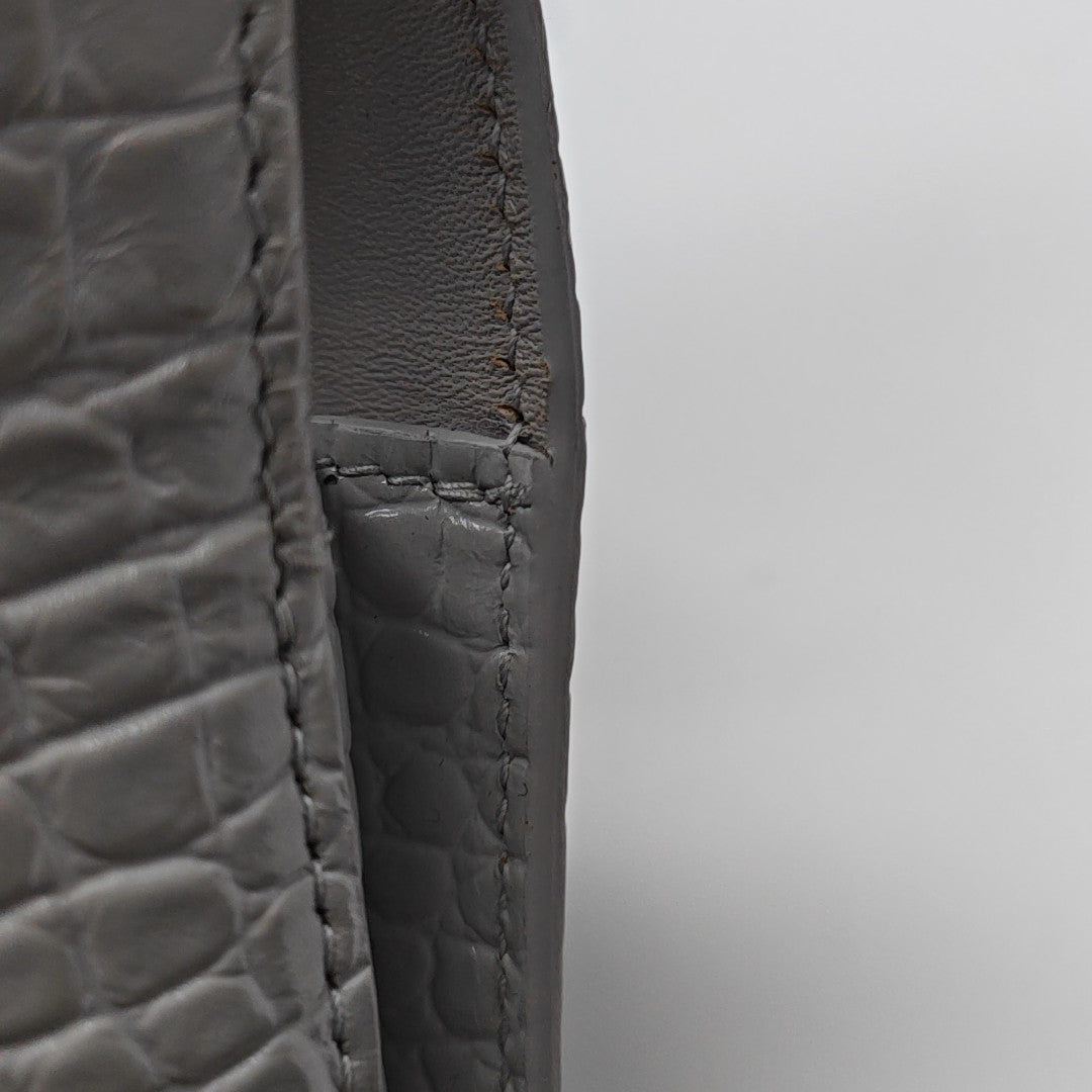 Calfskin Shoulder Bag Gray