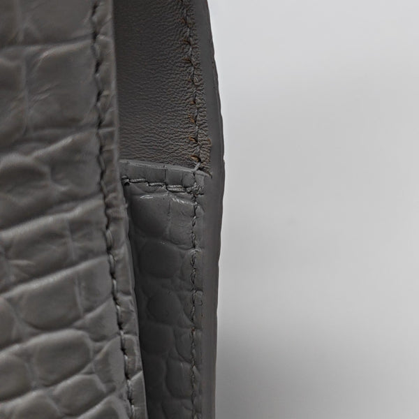 Calfskin Shoulder Bag Gray