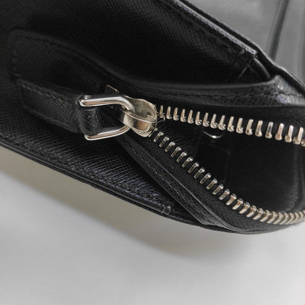 Saffiano Calfskin Clutch Black