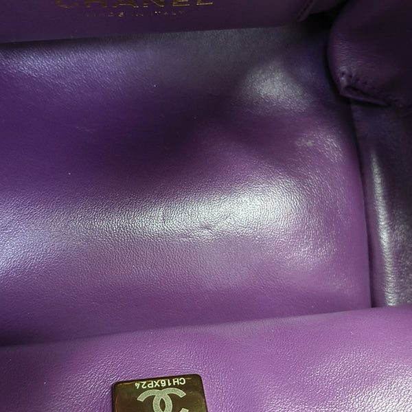 Fabric Shoulder Bag Purple
