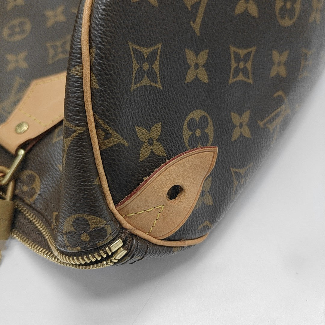 SPEEDY 35 Monogram Coated Canvas Brown