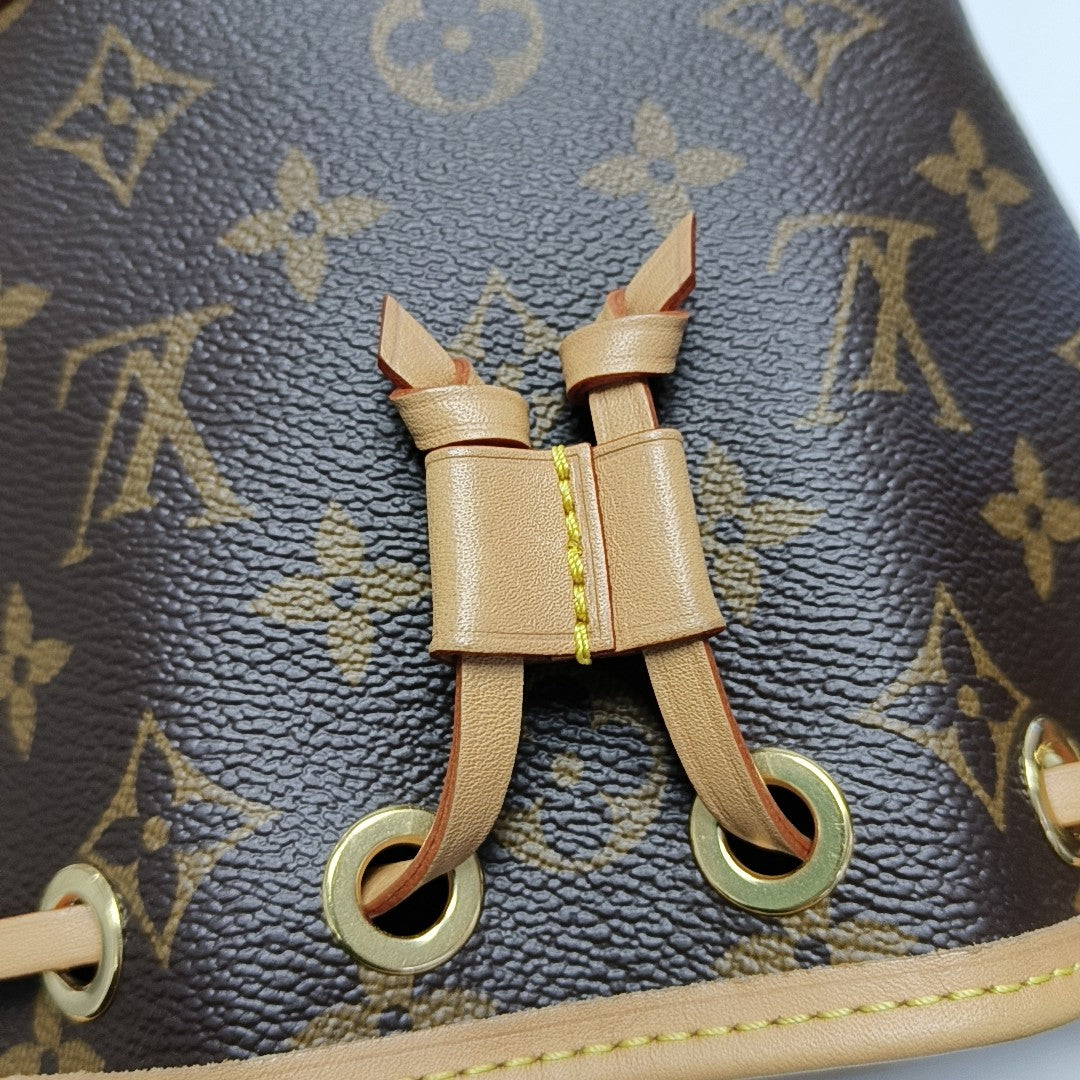 NOÉ Nano Monogram Coated Canvas Brown