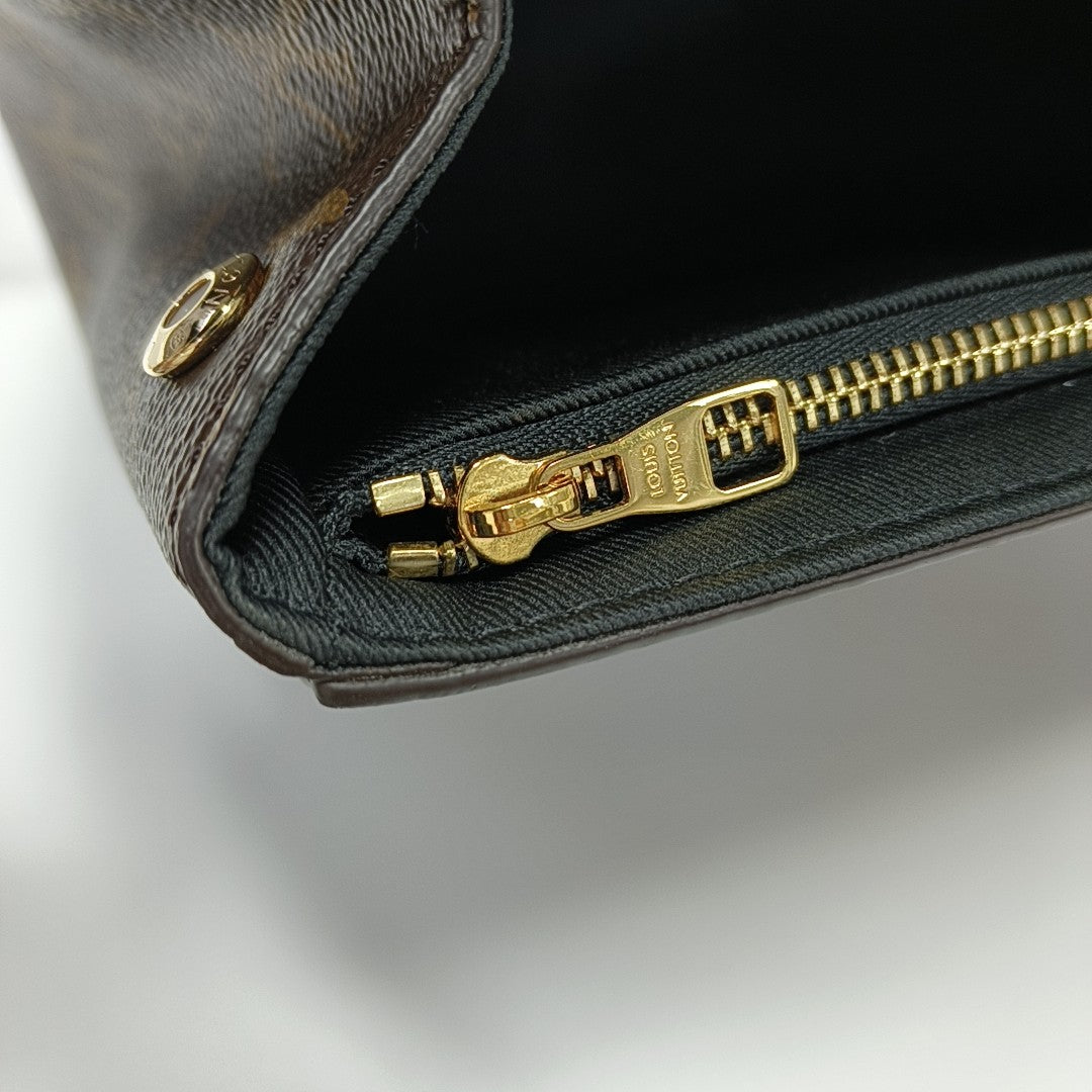 CLUNY Monogram Coated Canvas Brown
