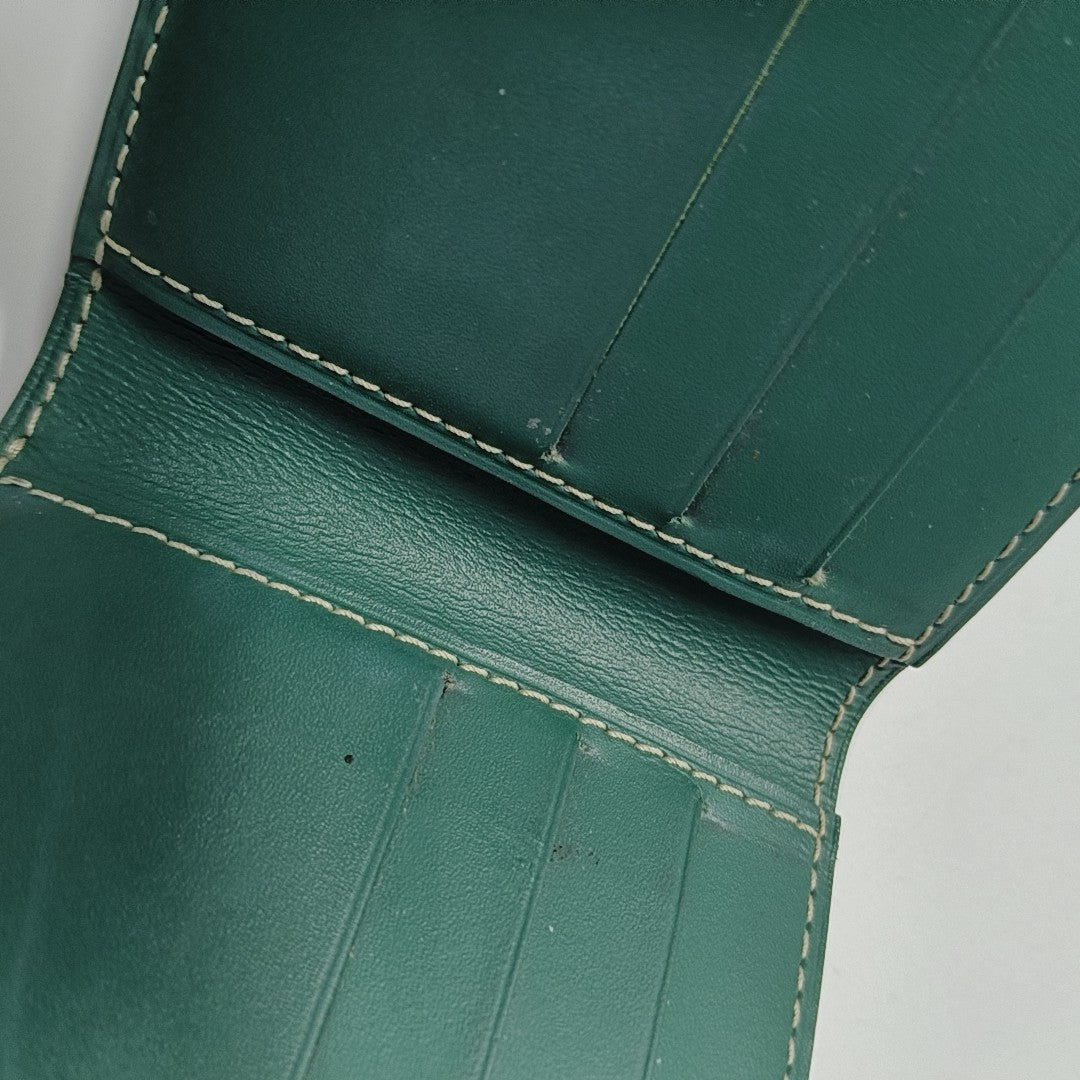 Saint-Marc Coated Canvas Green Wallet