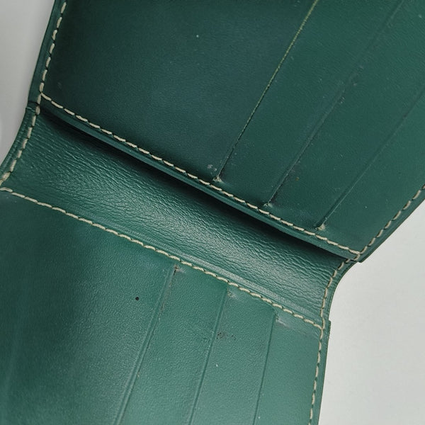 Saint-Marc Coated Canvas Green Wallet