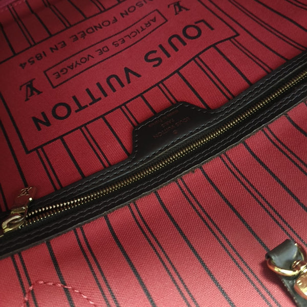 NEVERFULL MM Damier Ebene Coated Canvas Brown