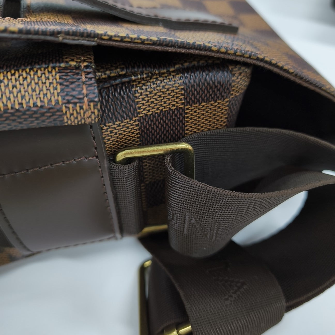 BROADWAY Damier Ebene Coated Canvas Brown