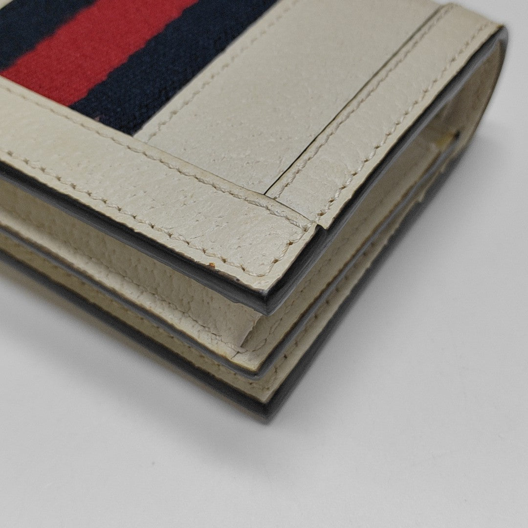 Ophidia Mini Calfskin White Wallet