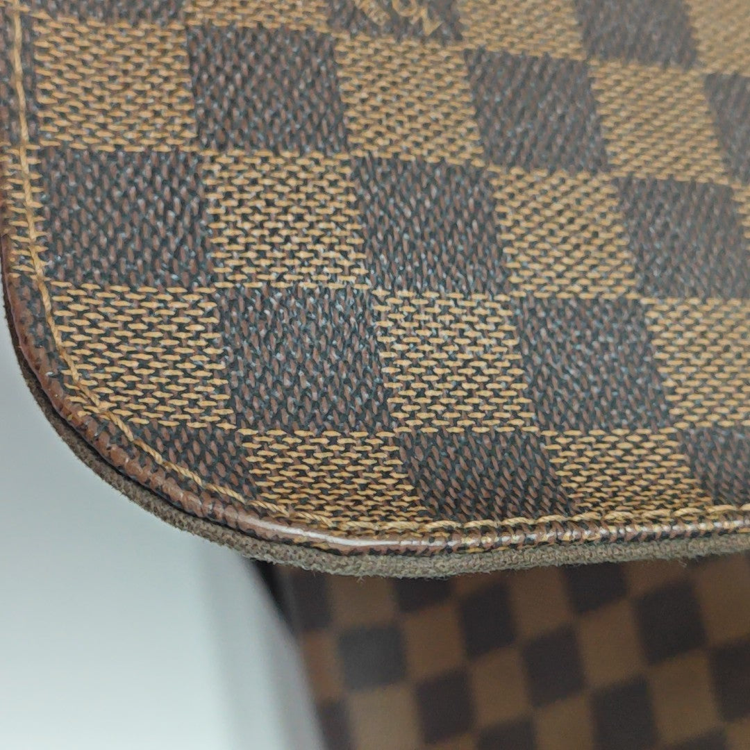 DISTRICT MM Damier Ebene Coated Canvas Brown