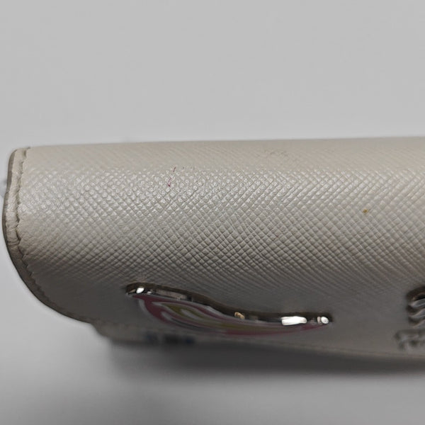 Saffiano Calfskin Shoulder Bag White