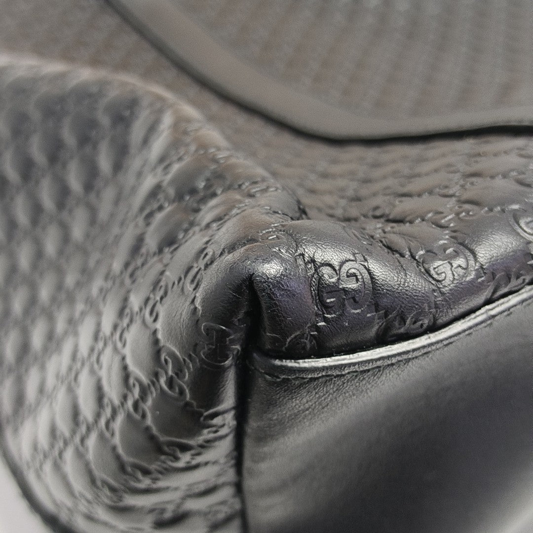 Microguccissima Monogram Calfskin Black