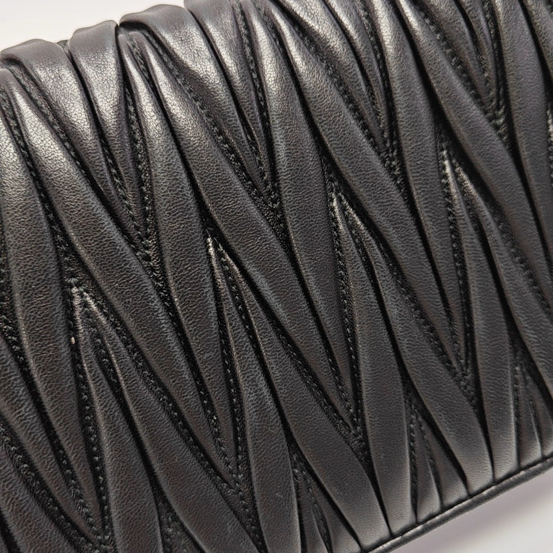 Quilted Lambskin Crossbody Bag Black