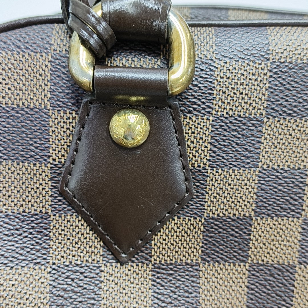 DUOMO Damier Ebene Coated Canvas Brown