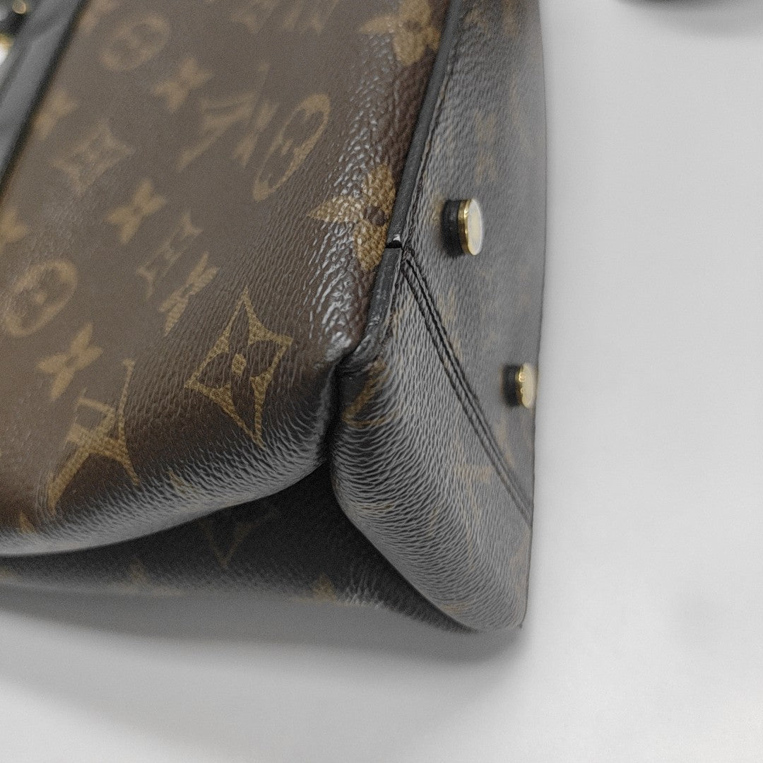 ONE HANDLE Monogram Coated Canvas Brown