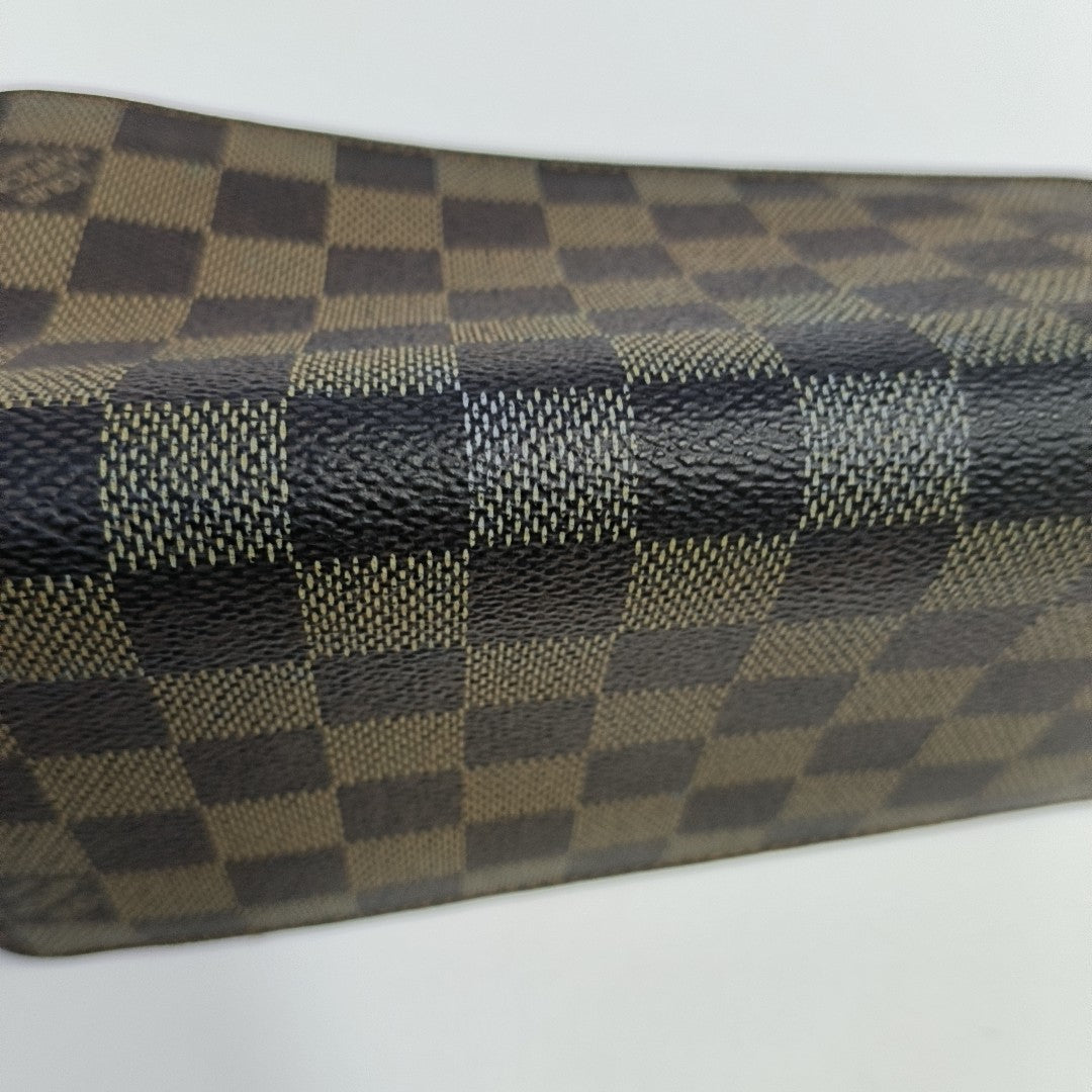 ZIPPY Damier Ebene Coated Canvas Brown Wallet