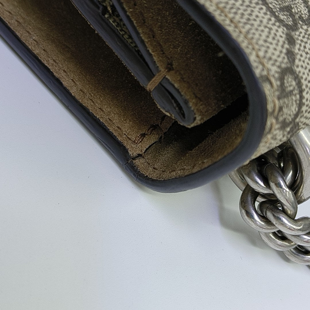 Dionysus Mini Monogram Coated Canvas Beige