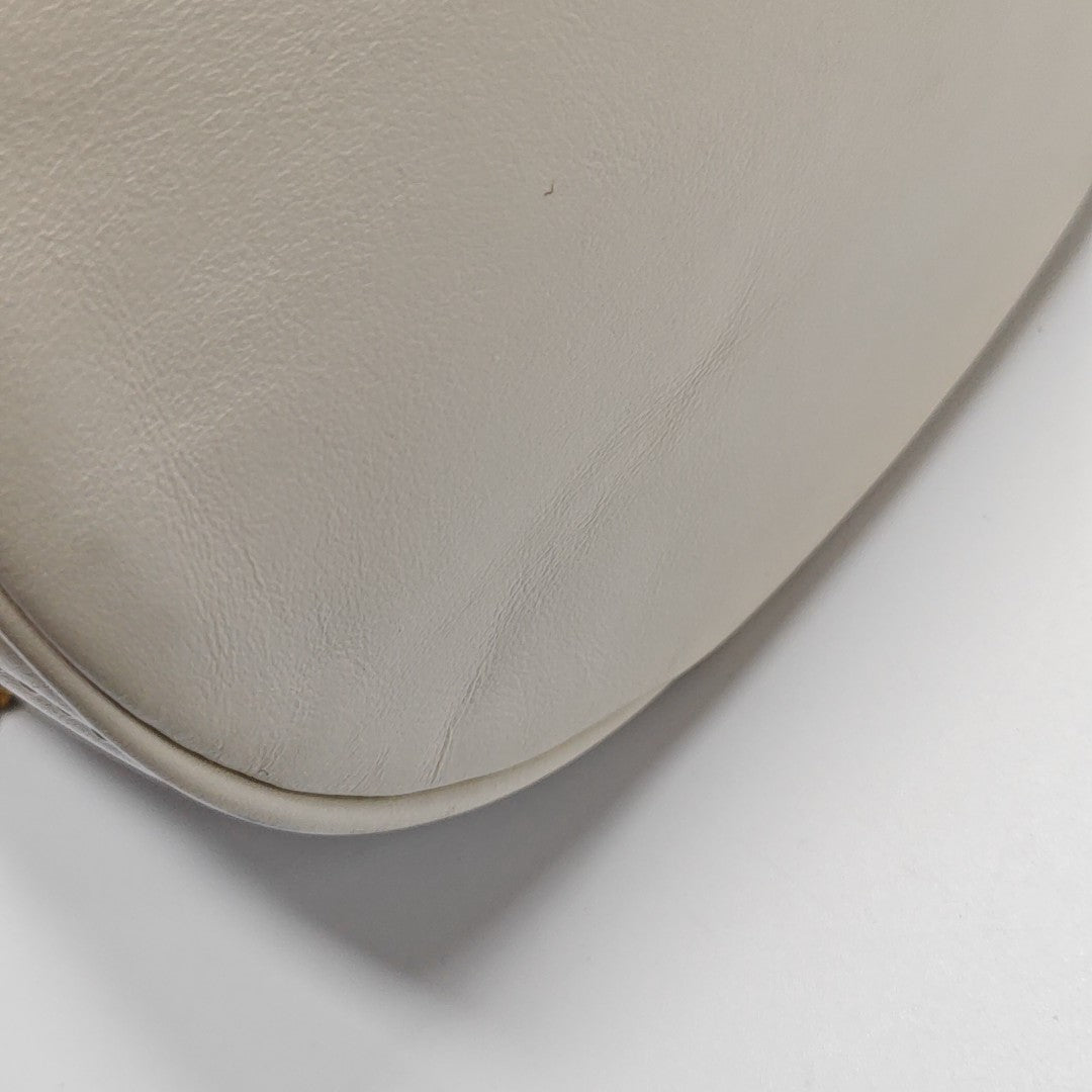 GG Marmont Mini Quilted Calfskin White