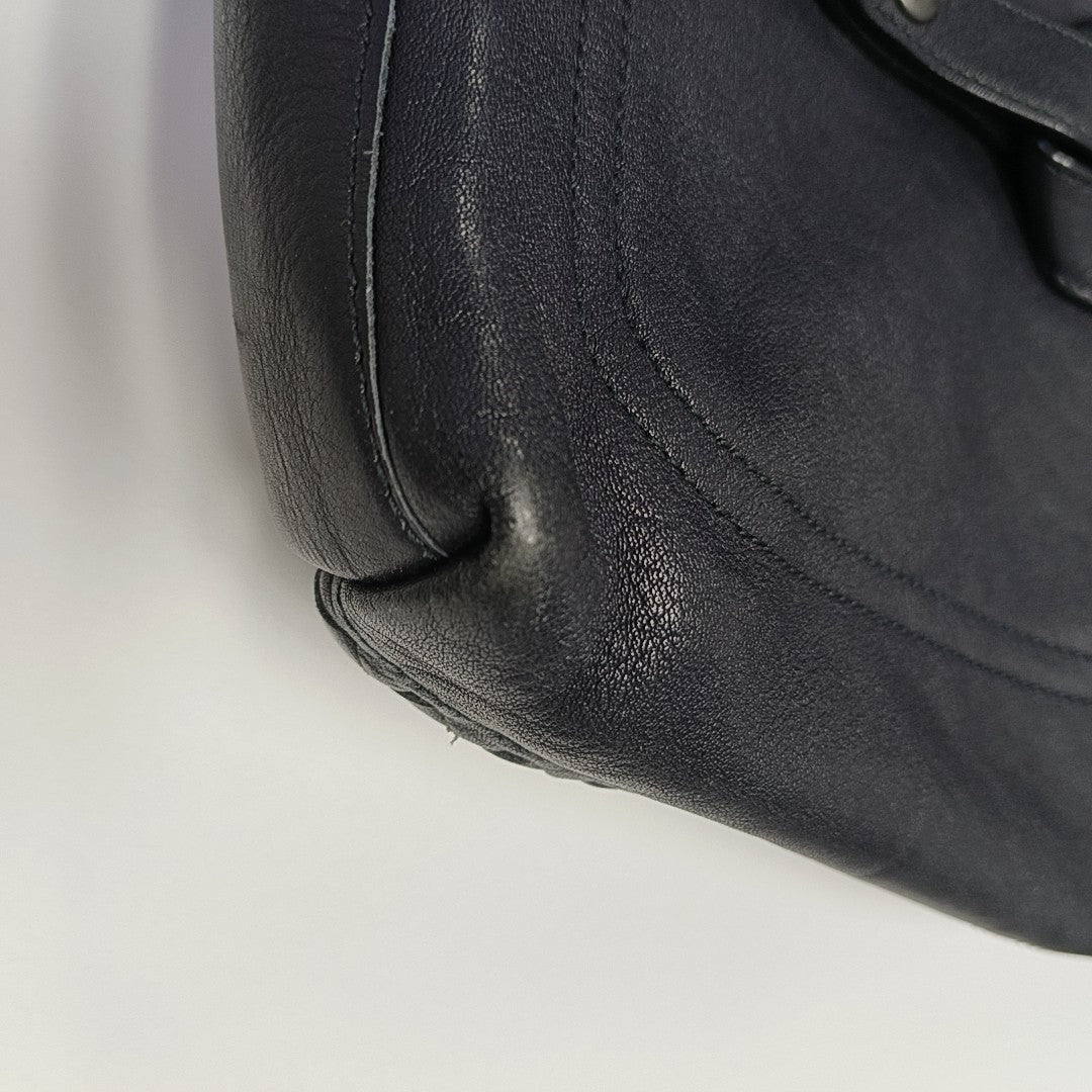 Calfskin Shoulder Bag Black