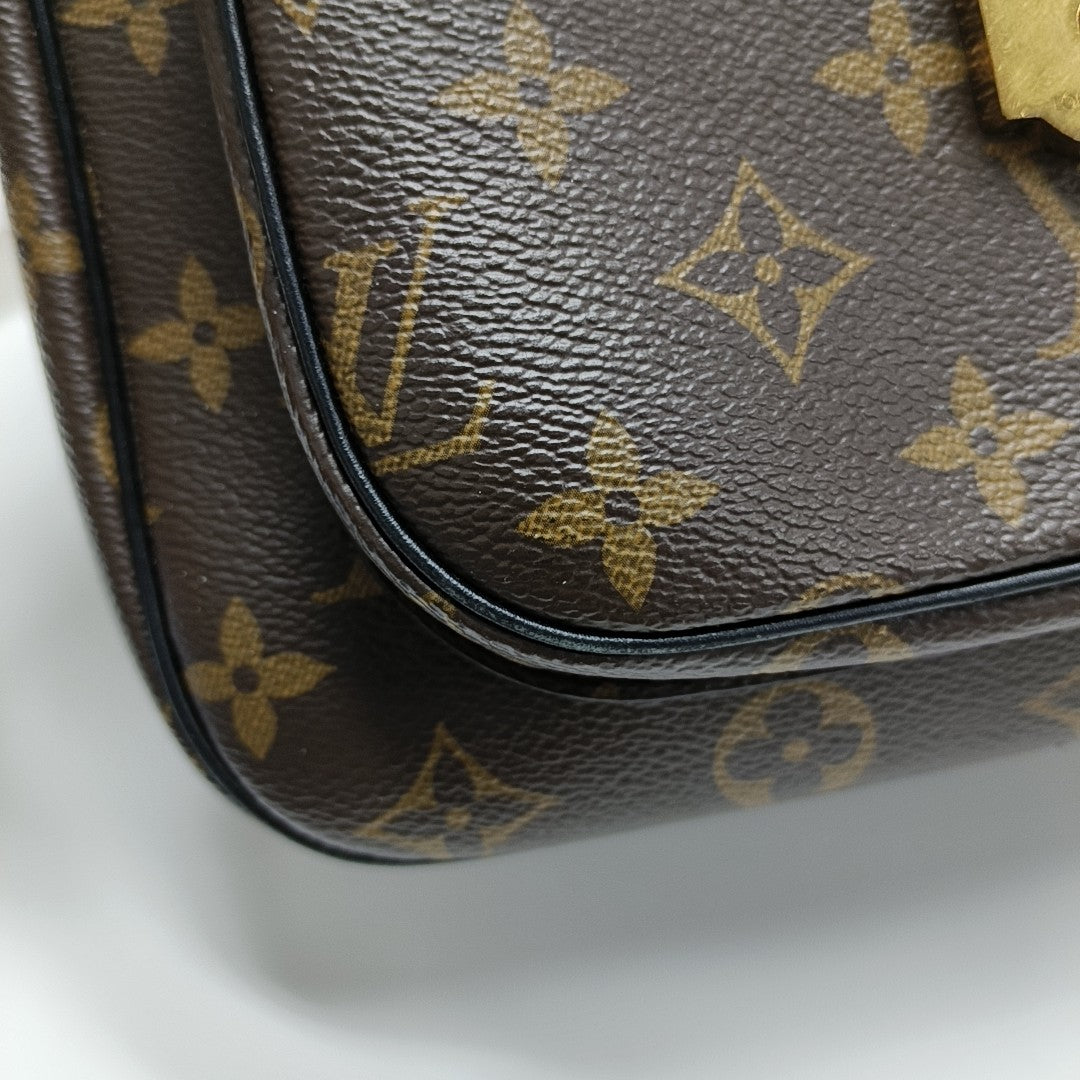 PASSY Monogram Coated Canvas Brown