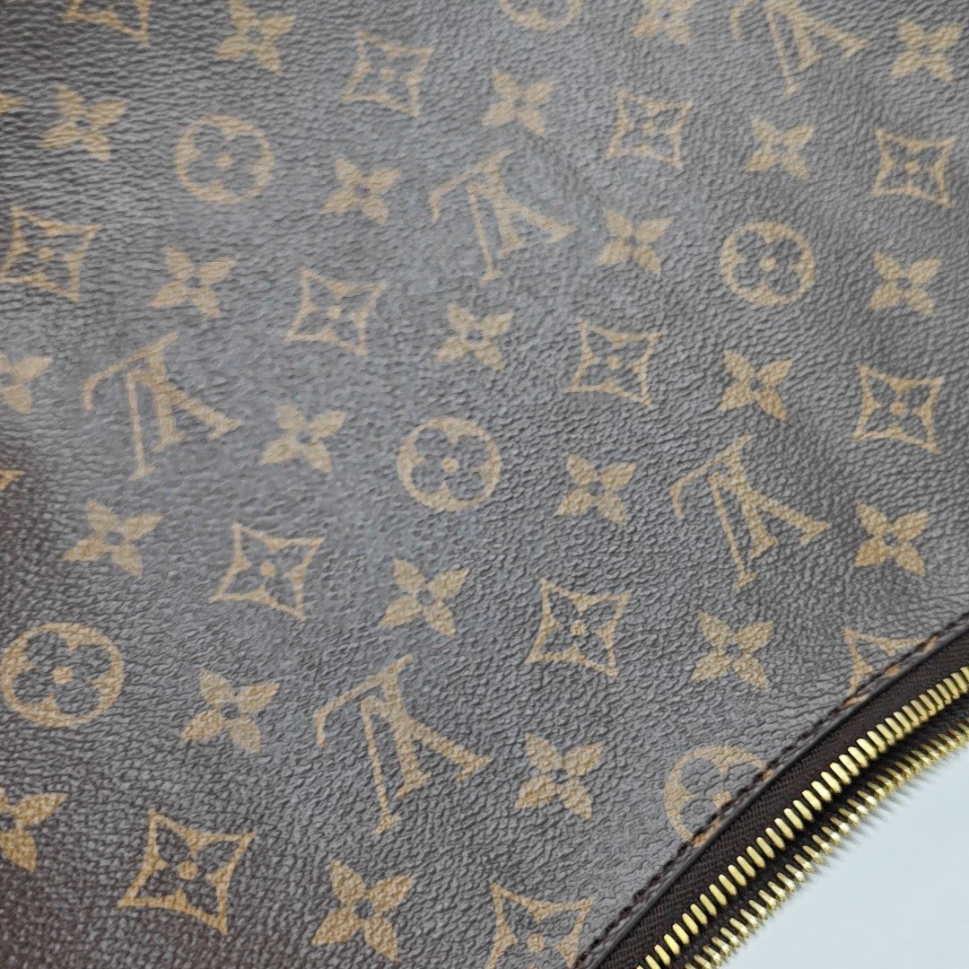 LOOP HOBO Monogram Coated Canvas Brown