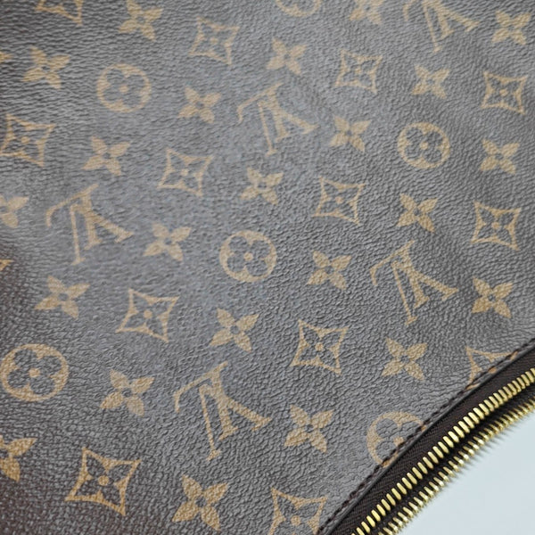 LOOP HOBO Monogram Coated Canvas Brown