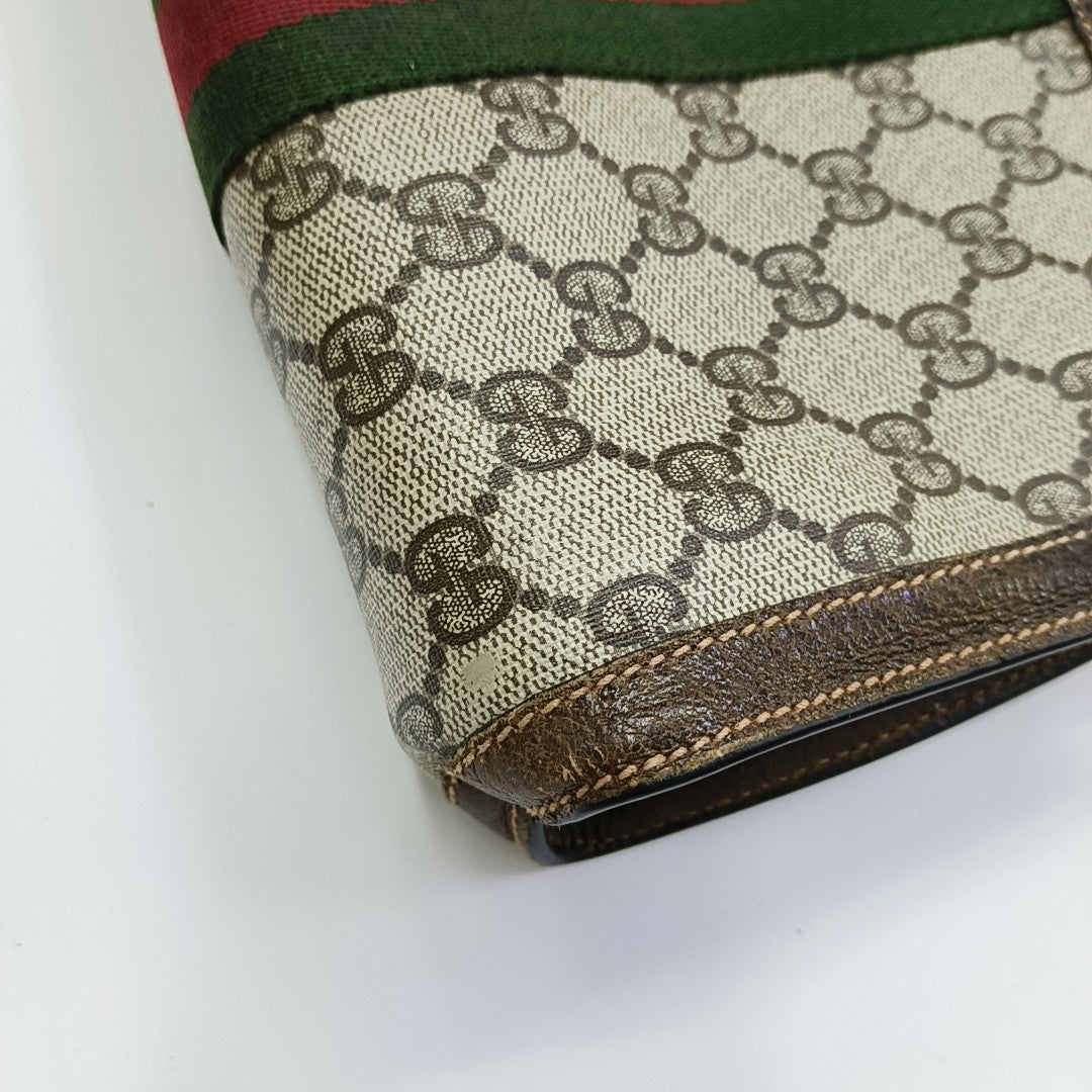 Ophidia Small Monogram Coated Canvas Beige