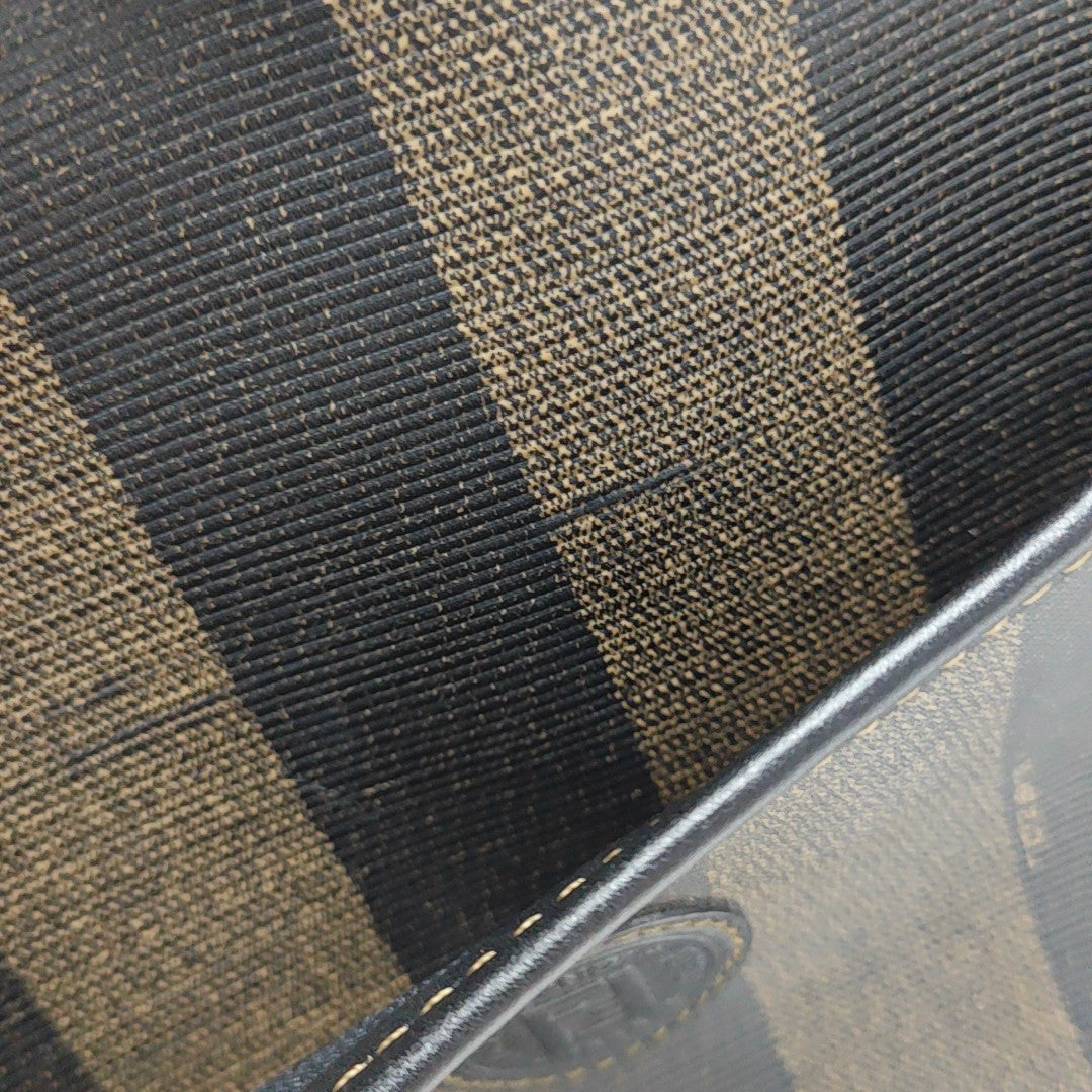 Coated Canvas Shoulder Bag Black