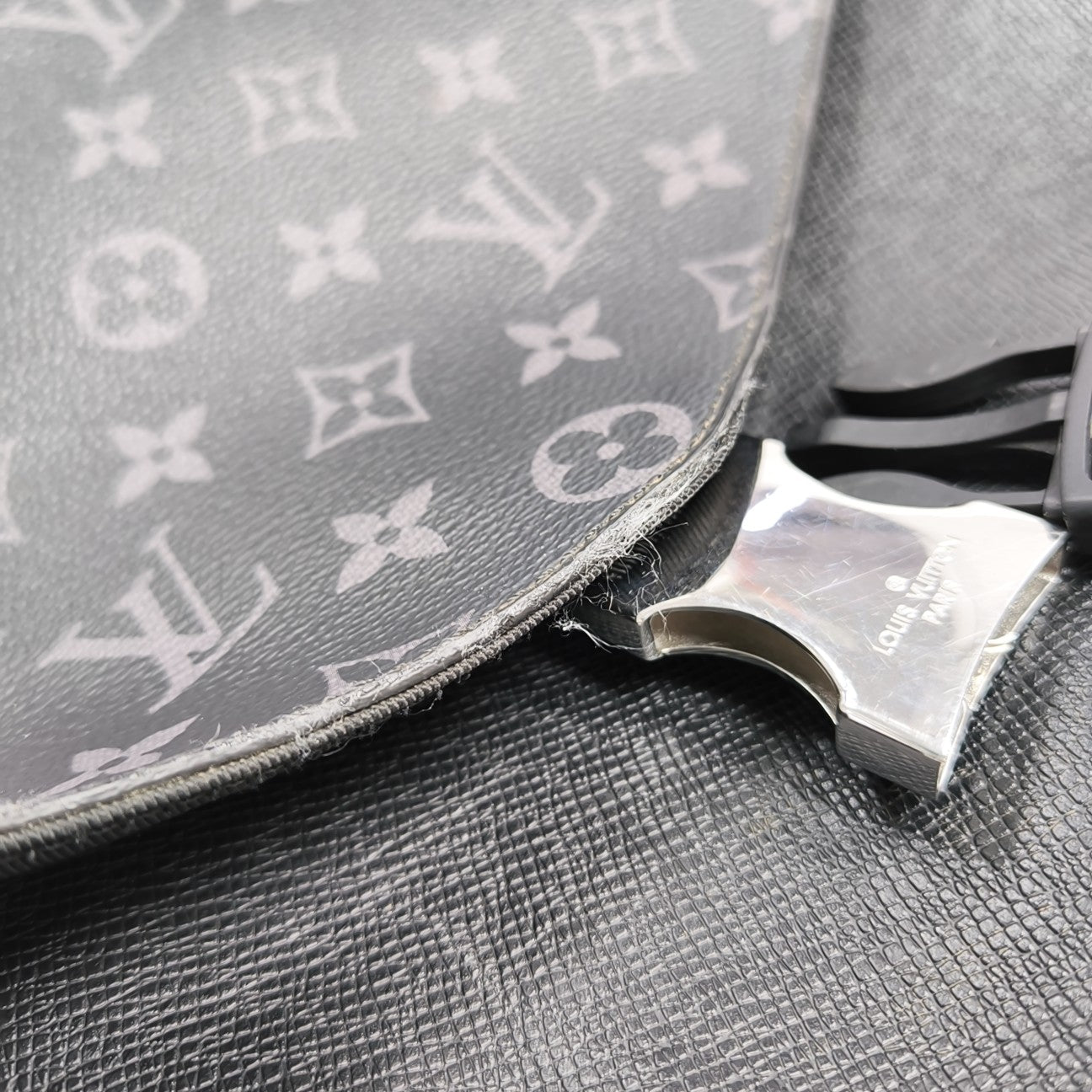 TAIGARAMA Monogram Coated Canvas Black