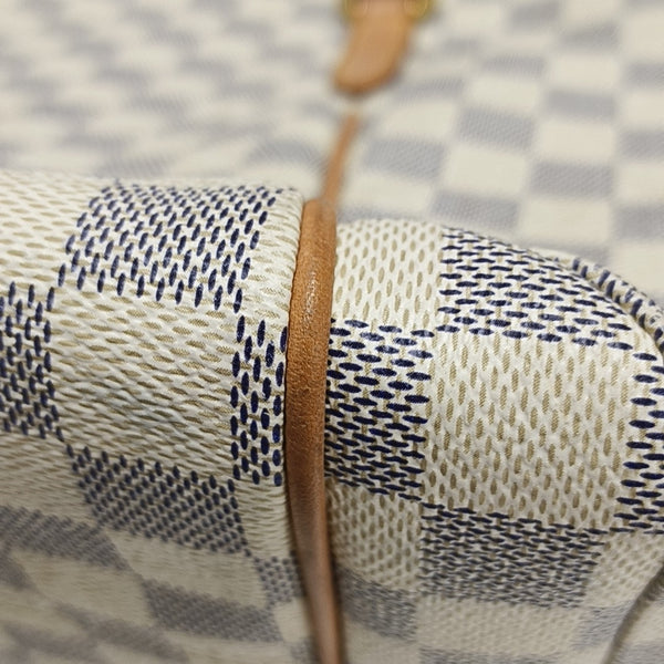 TOTALLY MM Damier Azur Coated Canvas White
