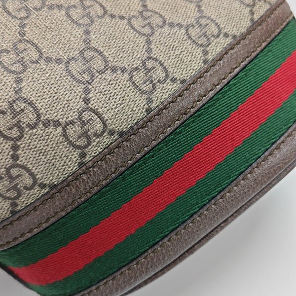 Ophidia Mini Monogram Coated Canvas Beige