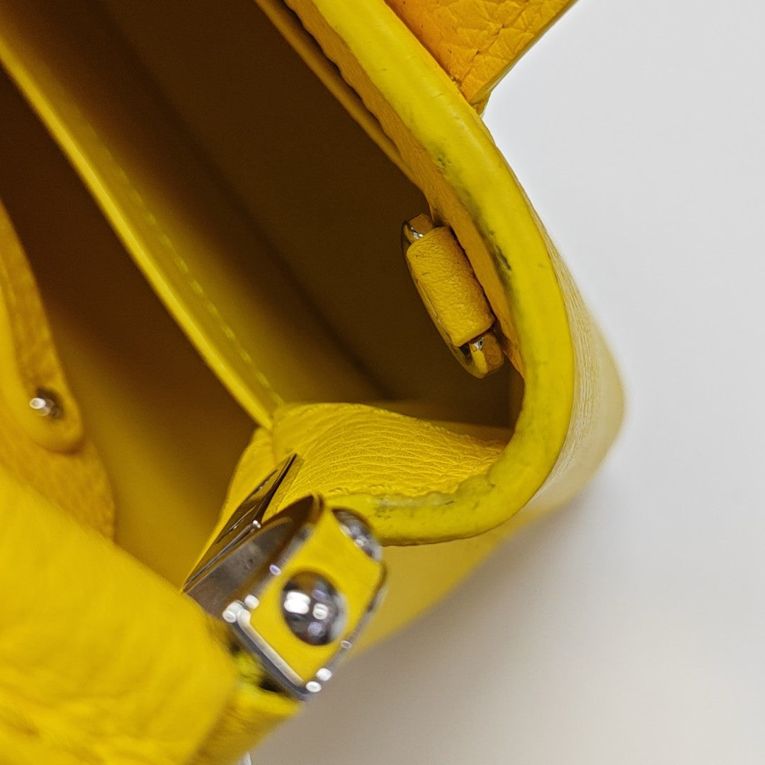 CAPUCINES Mini Calfskin Yellow