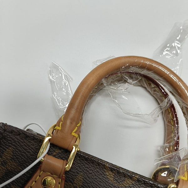 SAC PLAT Mini Monogram Coated Canvas Brown